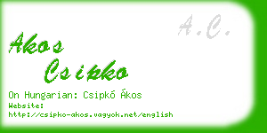 akos csipko business card